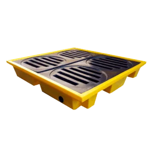 Pallet de Contenção 4 Tambores 150 Litros Perfil Baixo