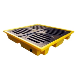Pallet de Contenção 4 Tambores 150 Litros Perfil Baixo