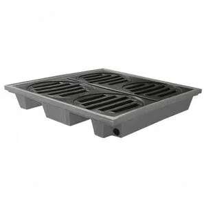 Pallet de Contenção 4 Tambores 150 Litros Perfil Baixo