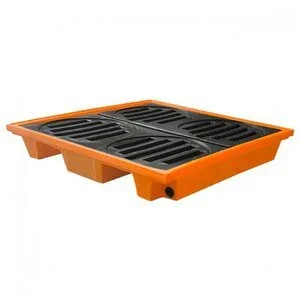 Pallet de Contenção 4 Tambores 150 Litros Perfil Baixo